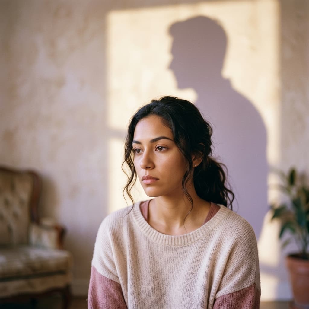 Representación del ciclo narcisista con fases de idealización, devaluación y descarte