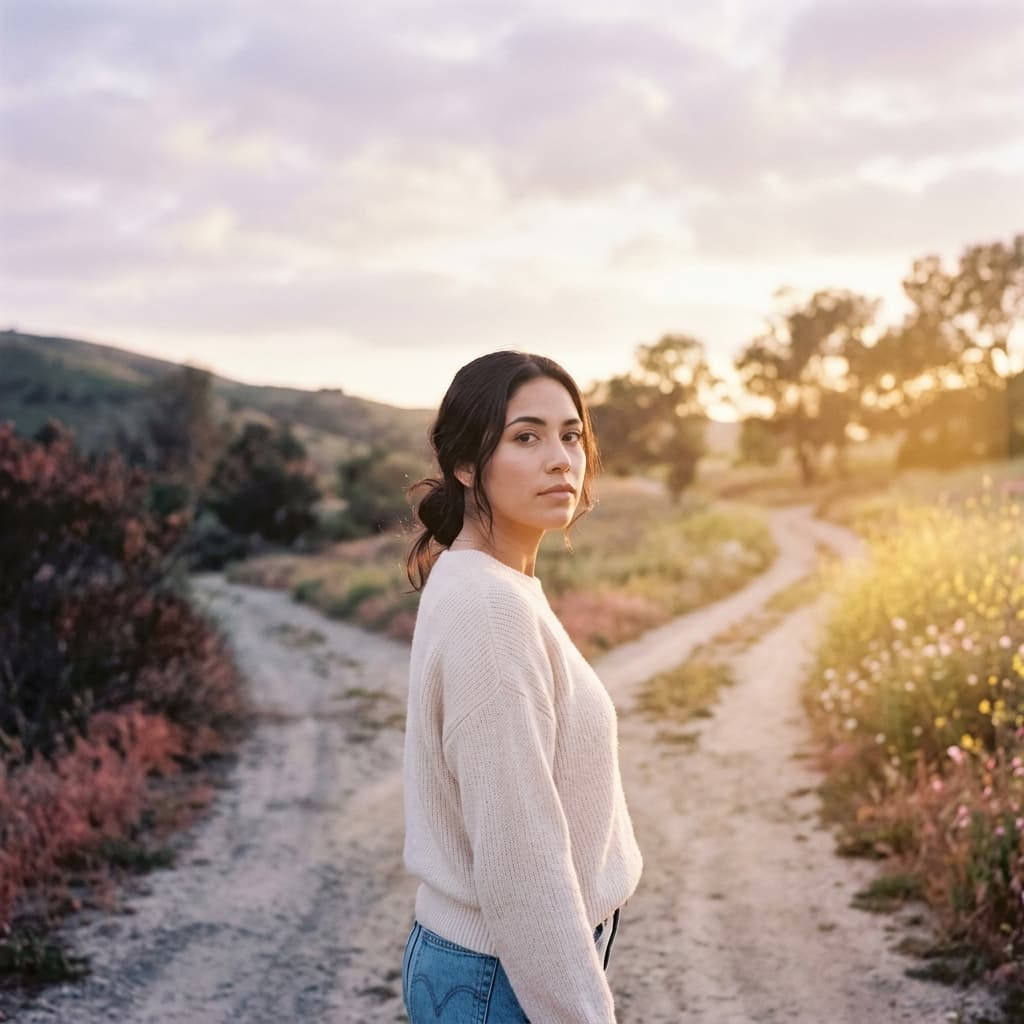 Mujer con expresión pensativa y señales físicas de estrés emocional en relación tóxica