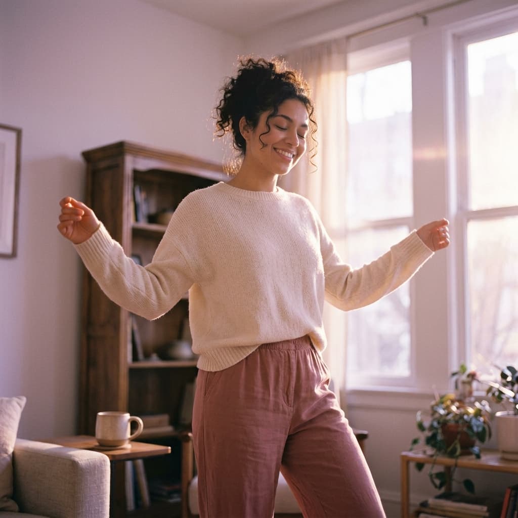 Mujer feliz recuperando su bienestar emocional tras relación narcisista