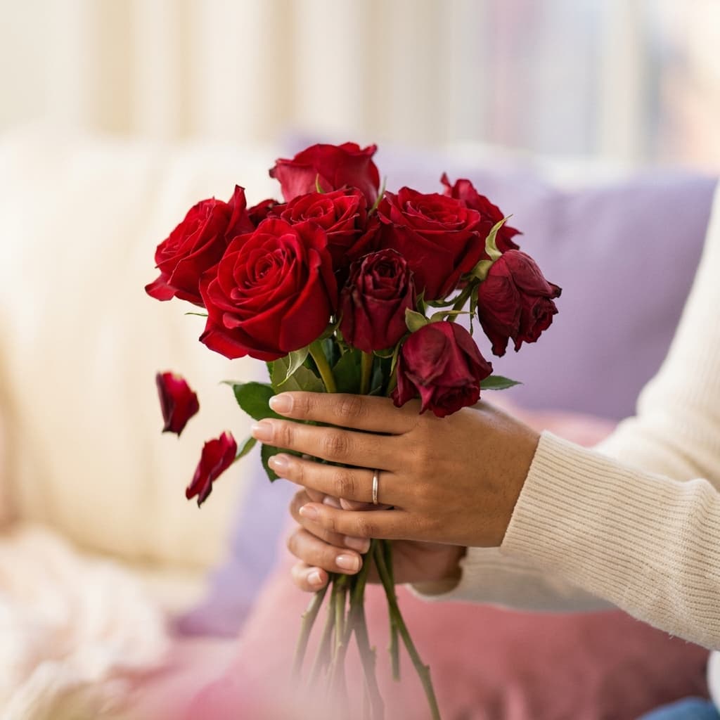 Mujer experimentando emociones intensas al inicio de una relación narcisista